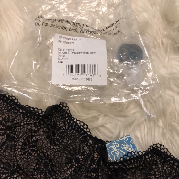 FP STARLA underwire bra BLCK 34c NWT - Picture 7 of 7